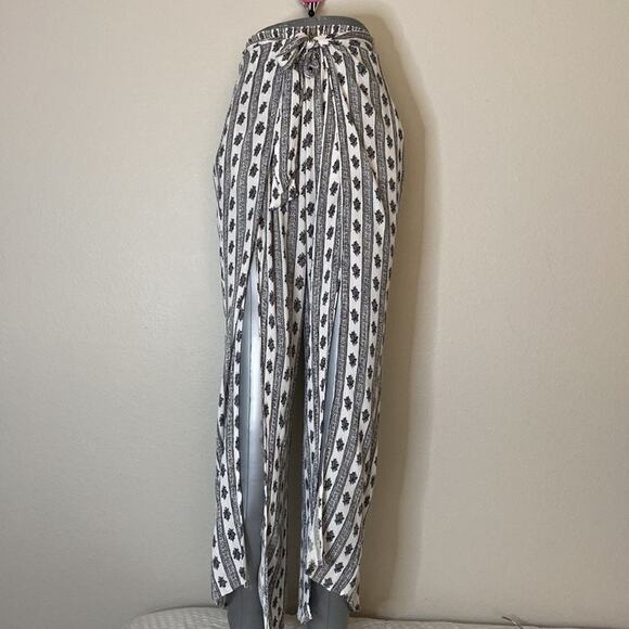 2 piece Off or On Shoulder Top& Waist Tie Open Leg Harem Pants for Women Small - Picture 9 of 14